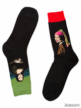 Load image into Gallery viewer, Mona Lisa & Girl with a Pearl Earring Odd Socks