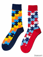 Load image into Gallery viewer, Puzzle Piece Odd Socks