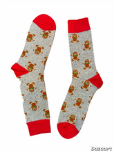 Load image into Gallery viewer, Gingerbread Men Socks