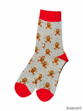 Load image into Gallery viewer, Gingerbread Men Socks