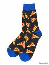 Load image into Gallery viewer, Dark Grey Pizza Socks
