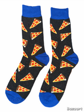 Load image into Gallery viewer, Dark Grey Pizza Socks