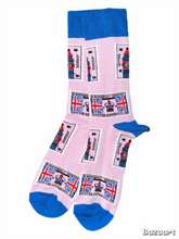 Load image into Gallery viewer, Union Jack & Crown Socks - Pink