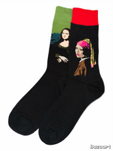 Load image into Gallery viewer, Mona Lisa & Girl with a Pearl Earring Odd Socks