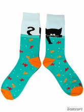 Load image into Gallery viewer, Kitten & Fishbowl Socks