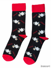 Load image into Gallery viewer, Tea Time Socks - Black