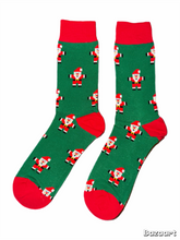Load image into Gallery viewer, Arcade Santa Socks
