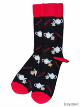 Load image into Gallery viewer, Tea Time Socks - Black
