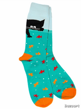 Load image into Gallery viewer, Kitten &amp; Fishbowl Socks
