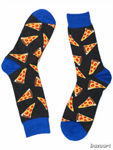 Load image into Gallery viewer, Dark Grey Pizza Socks
