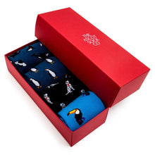 Load image into Gallery viewer, animal socks gift box red
