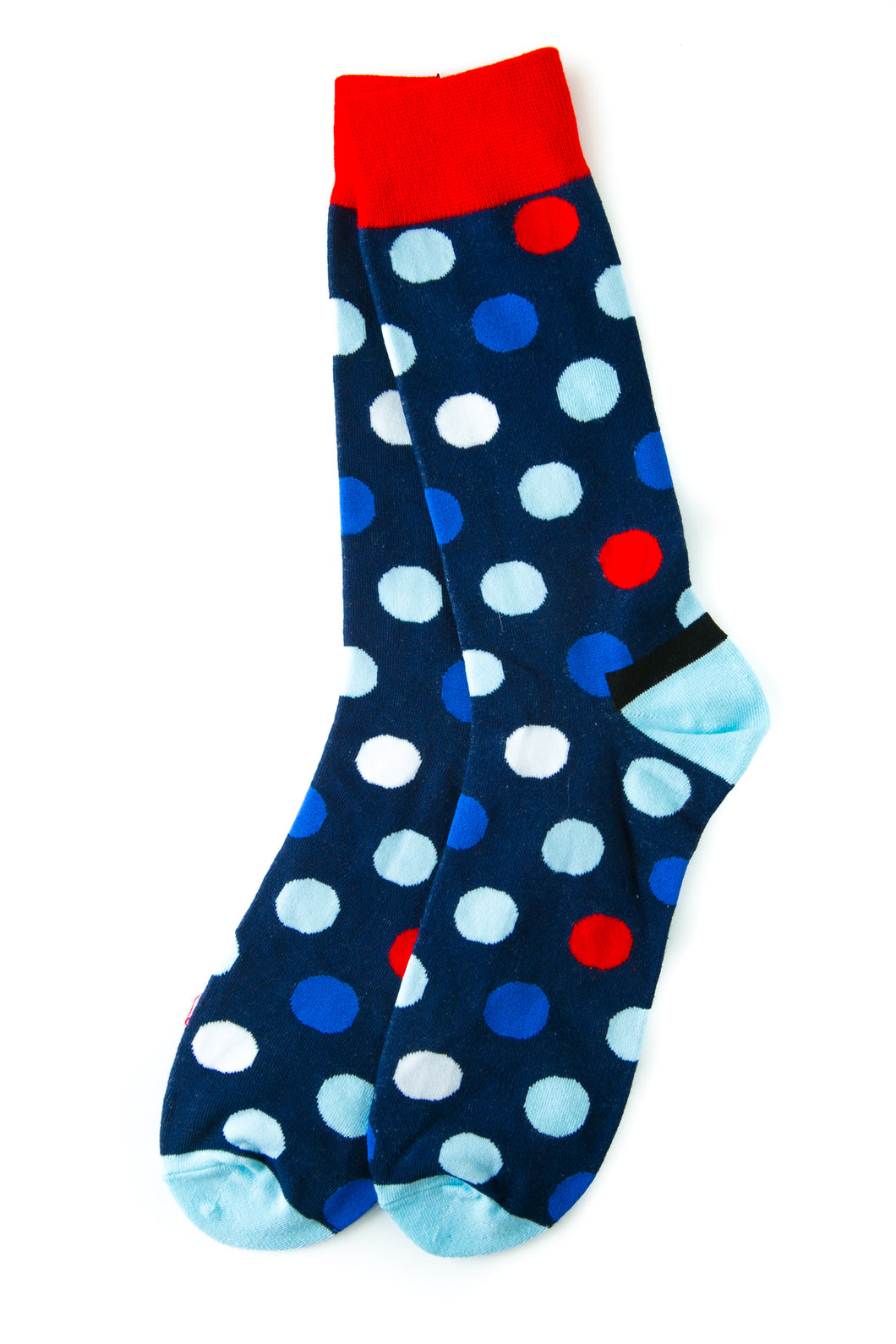 blue polkadot socks