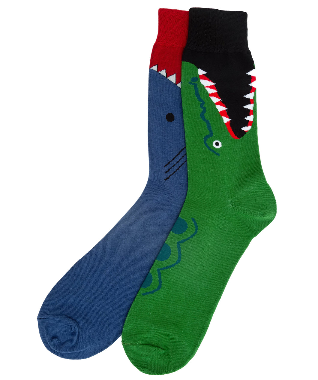 crocodile and shark odd socks