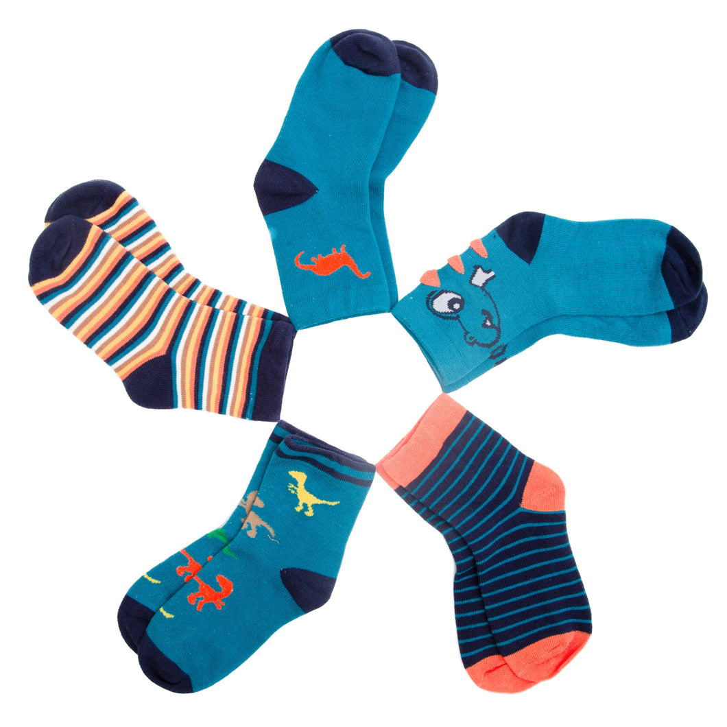 children's dinosaur socks gift set