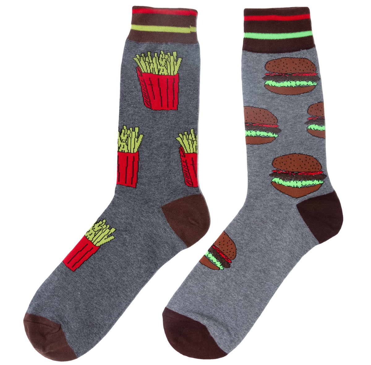 French Fry & Burger Odd Socks The Ascot Sock Company
