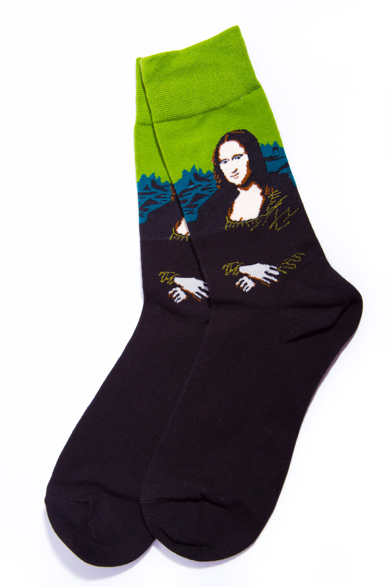 Mona Lisa Artwork Socks The Ascot Sock Company