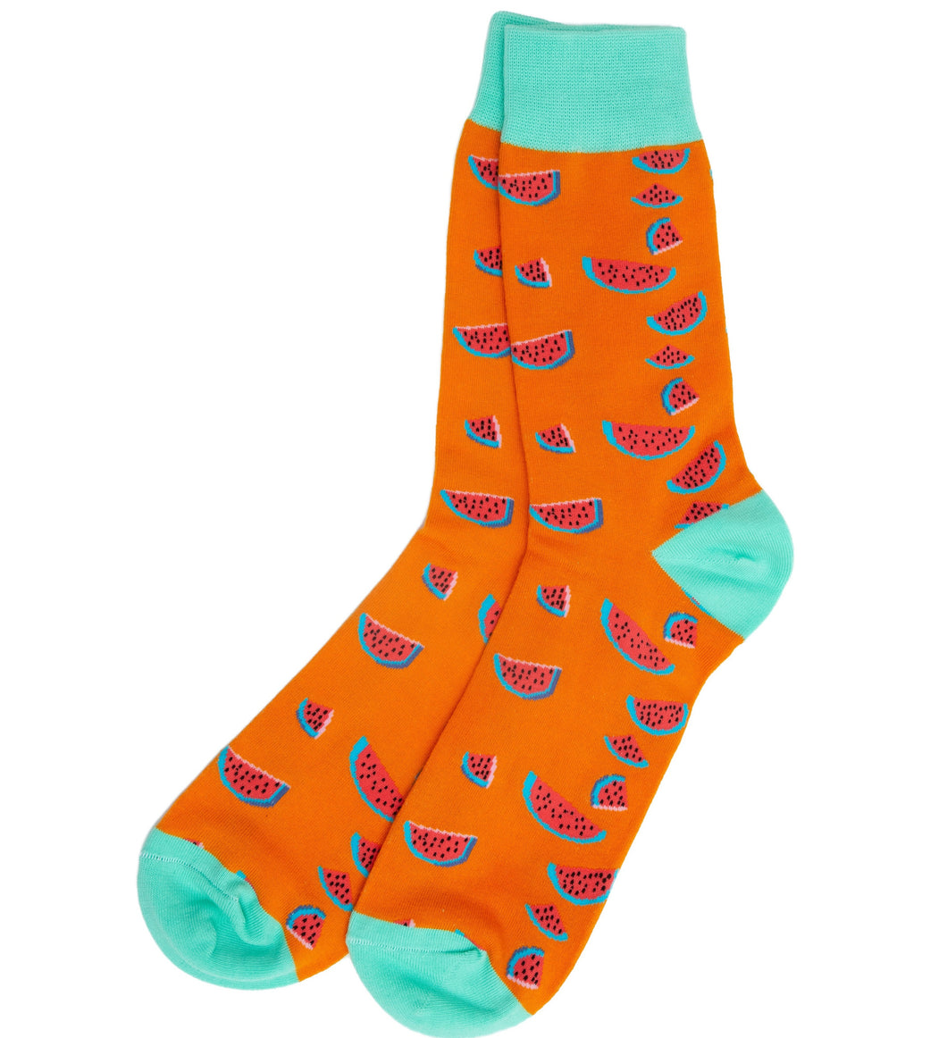 orange watermelon socks