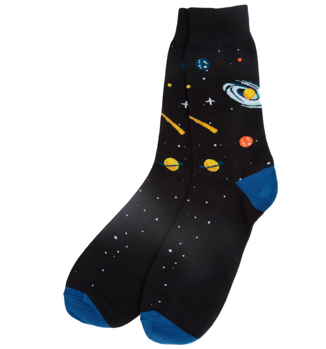 outer space black socks