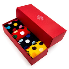 Load image into Gallery viewer, polka dot red gift box socks
