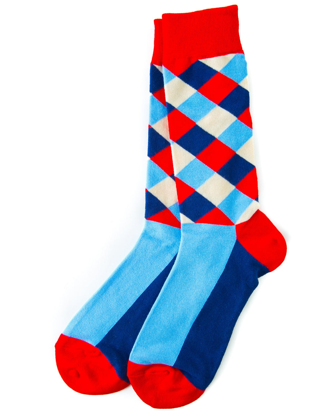 red blue golf socks