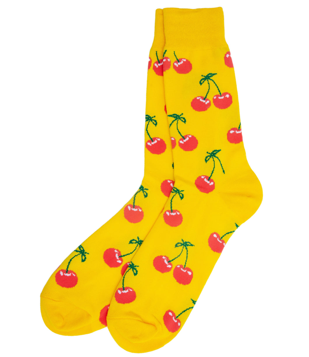 yellow cherry socks