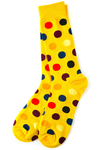 yellow polka dot socks