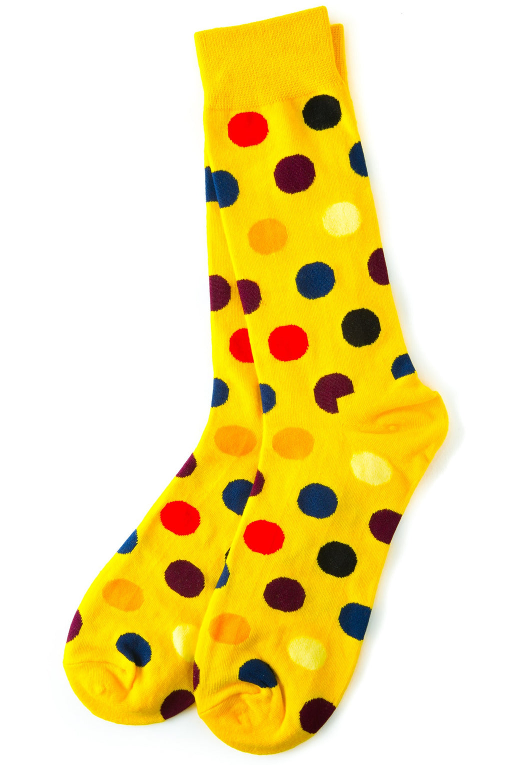 yellow polka dot socks